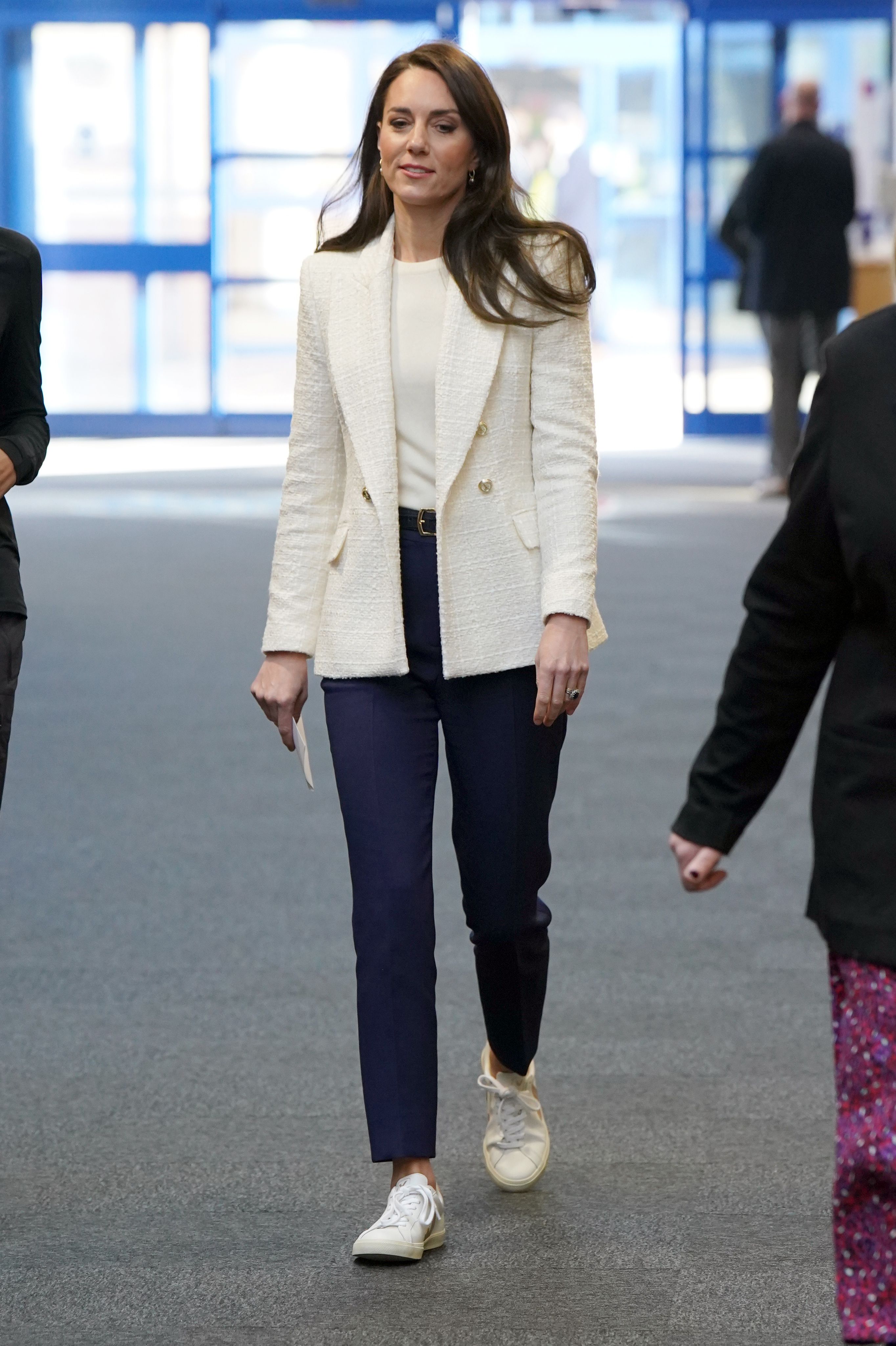 Kate Middleton's Zara Blazer, J Brand Jeans, Striped Shirt in New