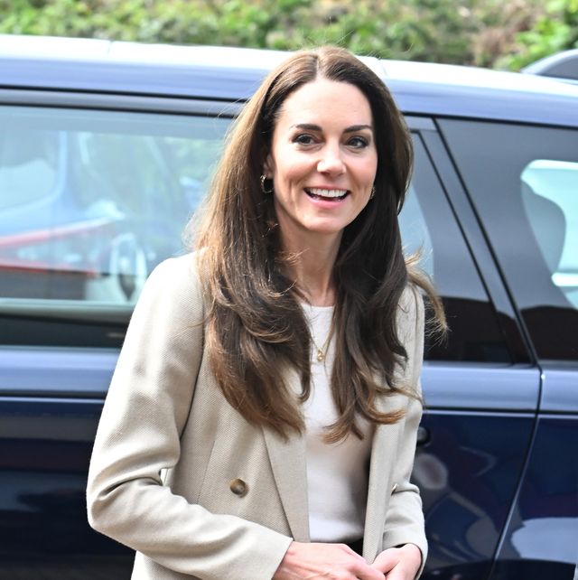 Kate Middleton Wears Beige Reiss Blazer During Visit to The Baby