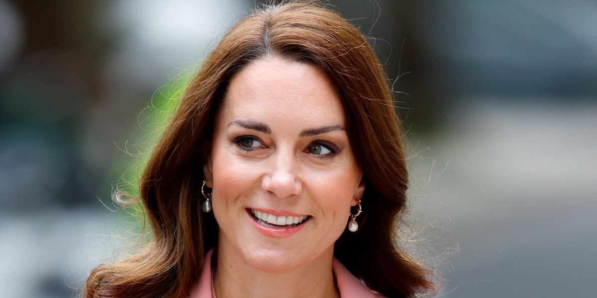 Princess Kate Does Spring in a Monochrome Baby-Pink Suit and Pearl Belt