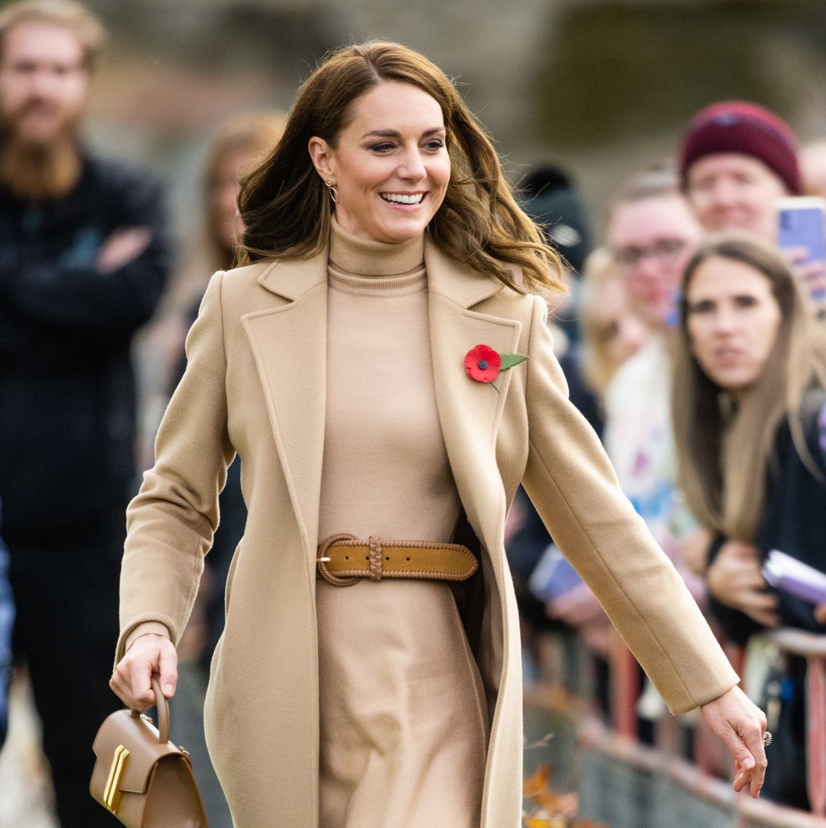 straf Artifact dechifrere Kate Middleton Wears Monochrome Camel Outfit During Scarborough Engagement,  Photos