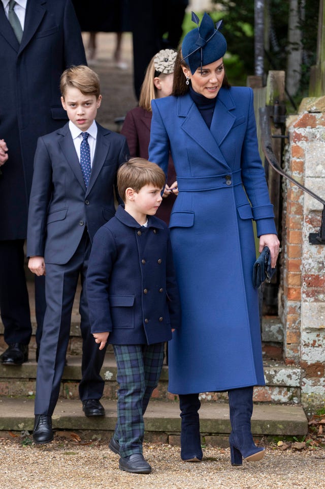 Kate Middleton Wears Diana’s Earrings and Blue Coat for Christmas 2023