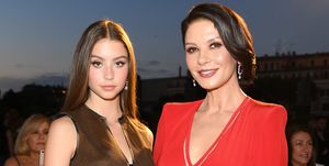 rome, italy july 04 catherine zeta jones and carys zeta douglas attend the fendi couture fall winter 20192020 show on july 04, 2019 in rome, italy photo by daniele venturellidaniele venturelli getty images for fendi