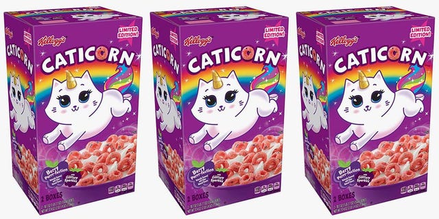 Breakfast cereal, Vegetarian food, Snack, Food, Animated cartoon, Cereal, Cat supply, Cuisine, 
