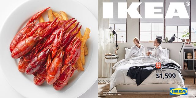 IKEA 2020新品、新型錄登場，同步推出多款新料理，戰斧豬排、香辣小龍蝦盤、小龍蝦菠菜麵、燒肉香蔥飯、燒賣及蘿蔔糕。
