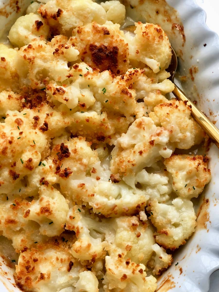 best thanksgiving keto recipes   cauliflower au gratin
