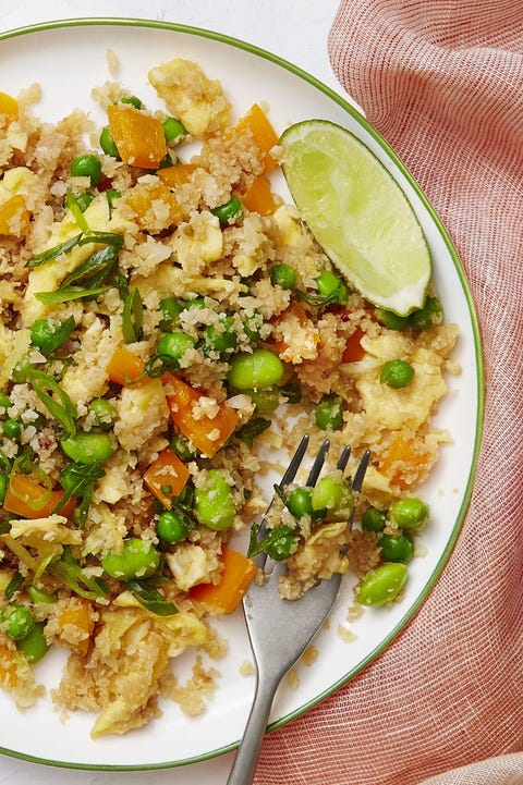 heart healthy recipes plate of cauliflower fried rice