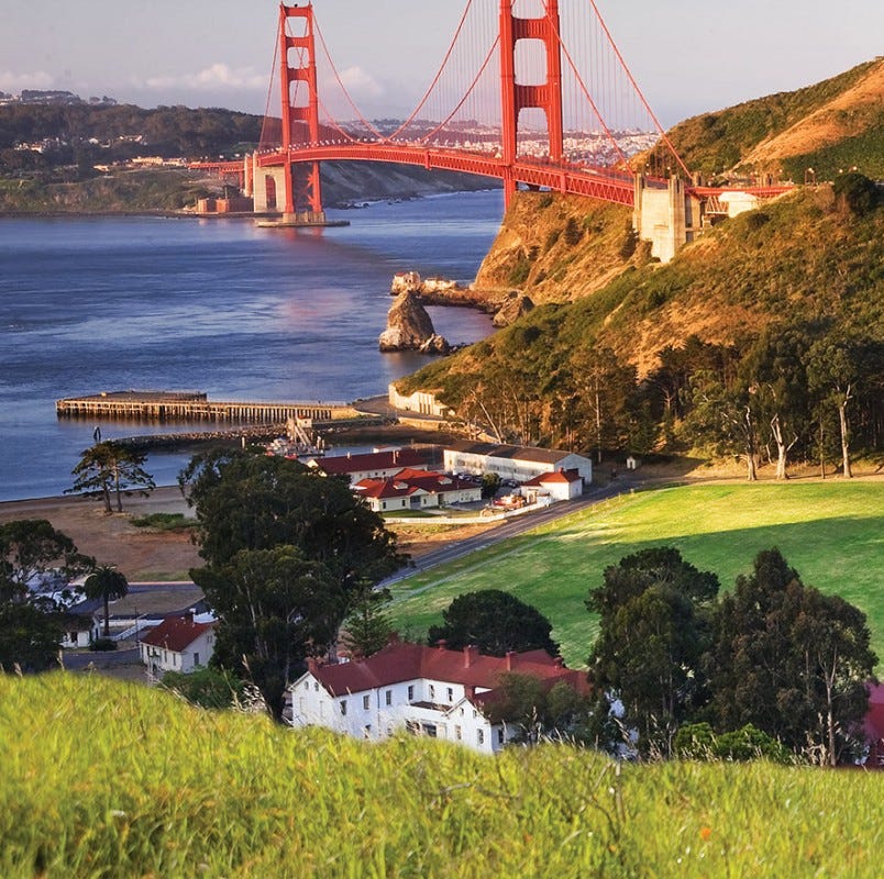 view from cavallo point, good housekeeping's pick for family vacation destinations view from cavallo point, good housekeeping's pick for family vacation destinations