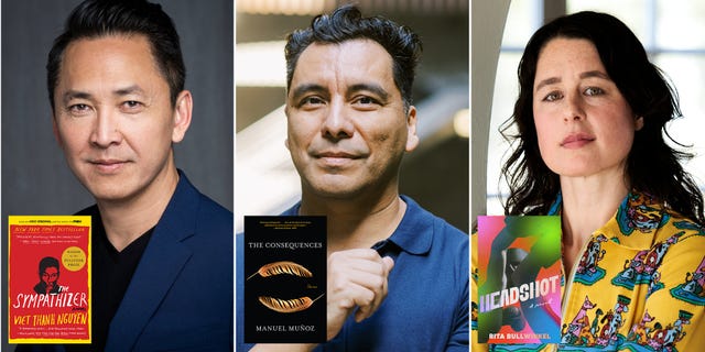 california book club, winter 2025 books, the sympathizer, viet thanh nguyen, the consequences, manuel munoz, headshot, rita bullwinkel