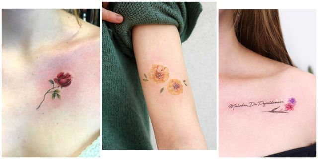 Skin, Temporary tattoo, Joint, Arm, Tattoo, dandelion, Flower, Neck, Plant, Flesh, 