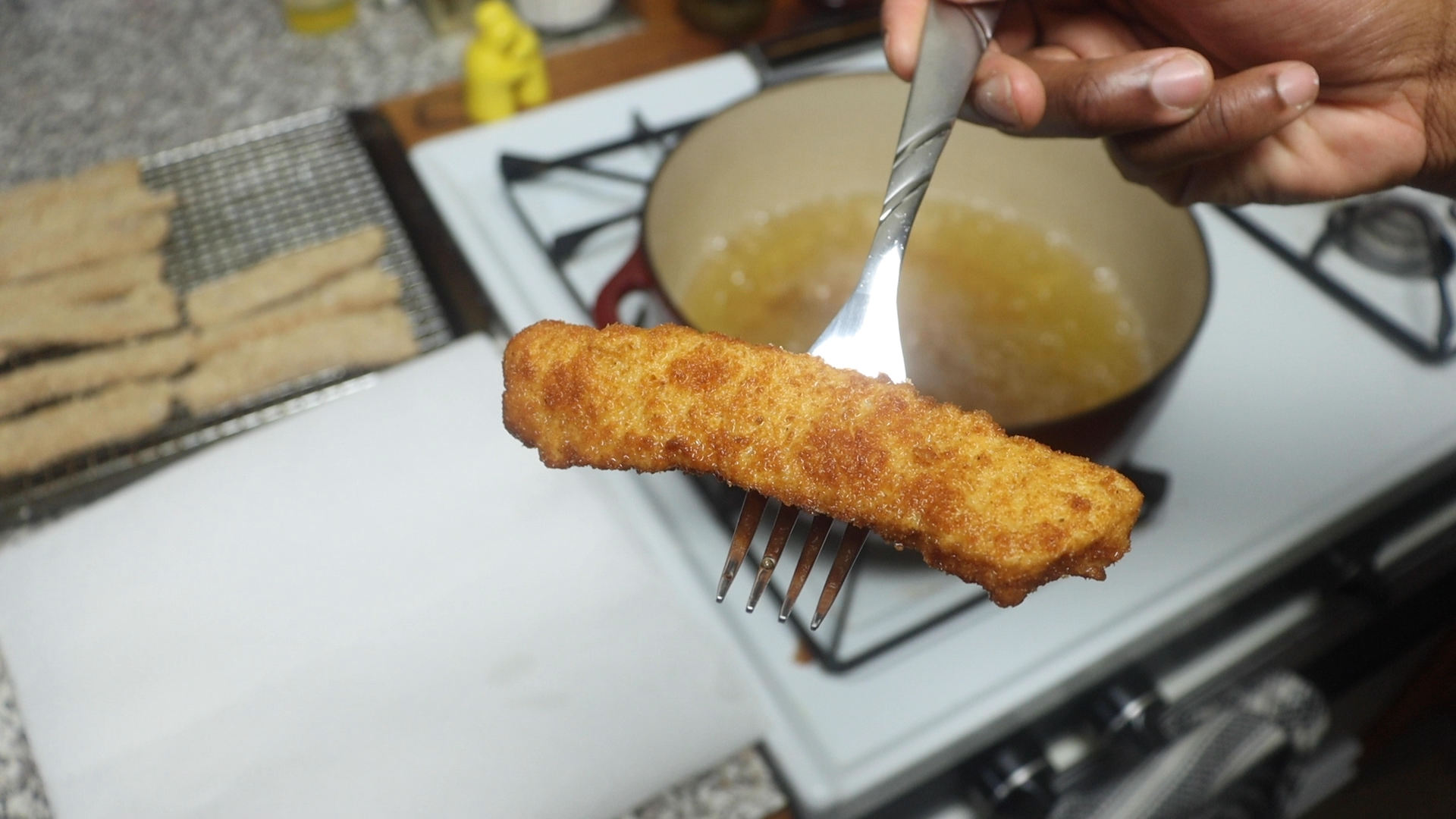 deep fry gorton's fish sticks