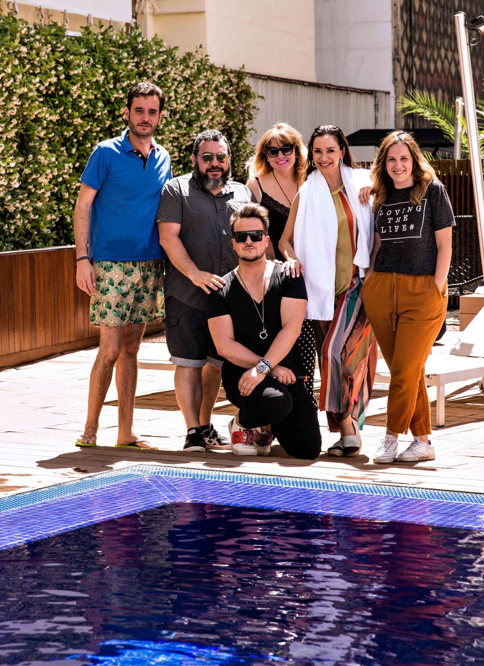 Cecilia Gómez con el equipo de 'Diez Minutos'