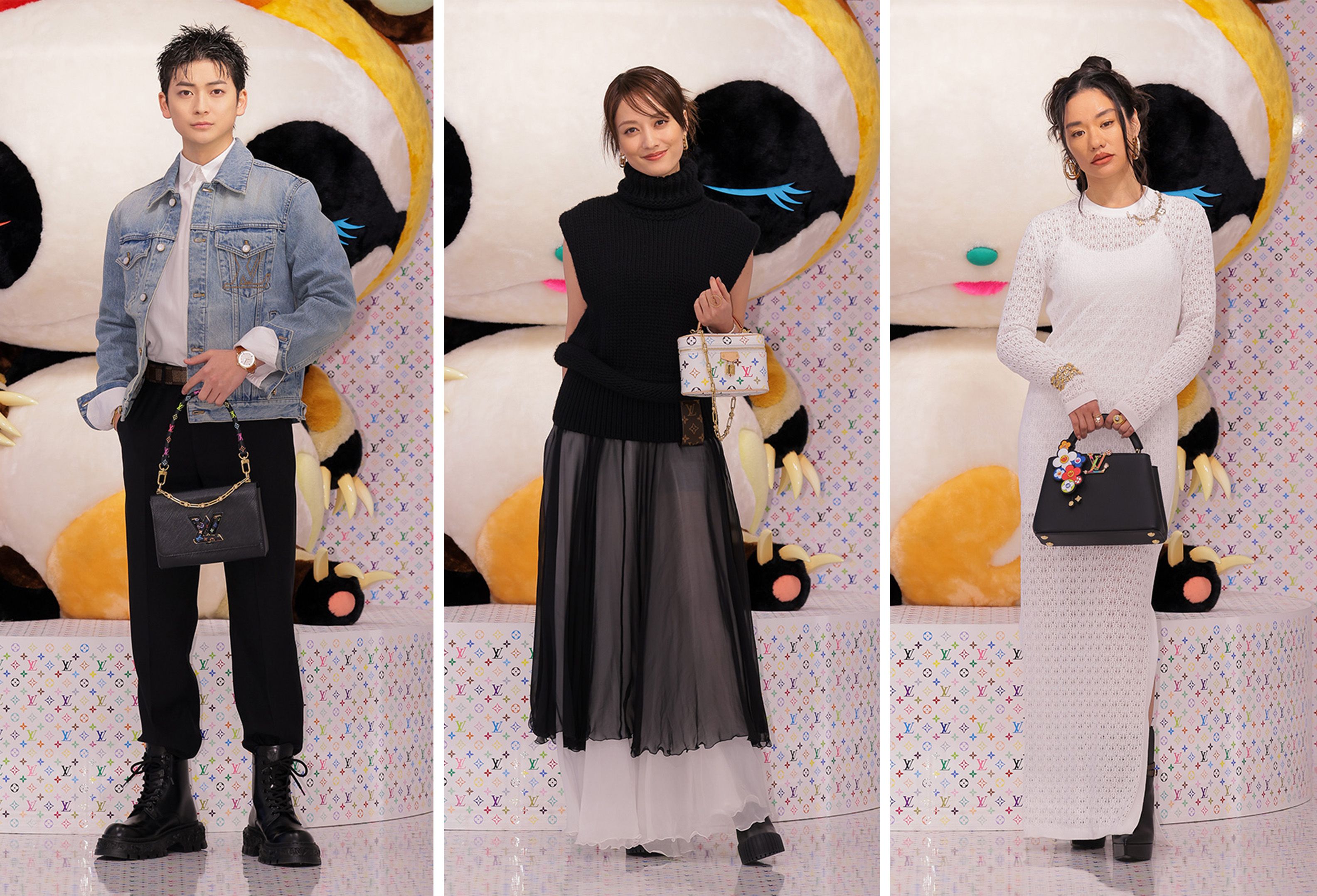 ルイヴィトン × 村上隆 フラワーウォーク,ショッパー、リボン