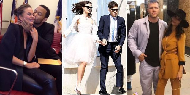 Photos of Celebrities Getting Married at City Hall and the Courthouse