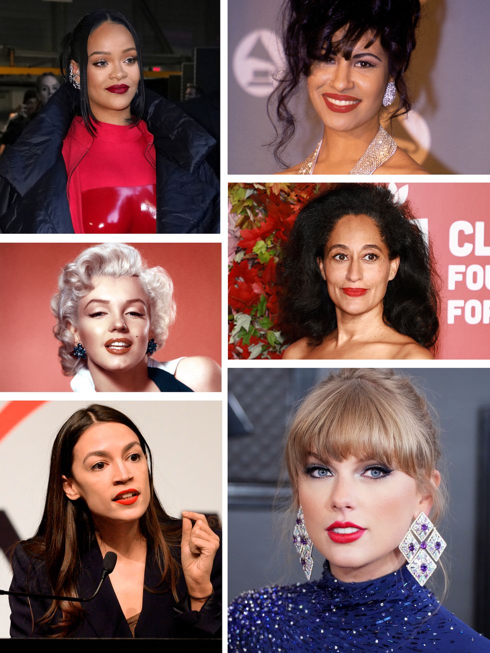 celebrities famous for wearing red lipstick