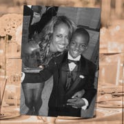 This is an image black woman and mother breast cancer survivor