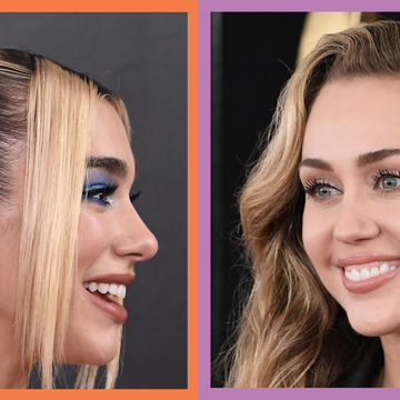 celebrity earrings and stacks featuring dua lipa and miley cyrus on the red carpet