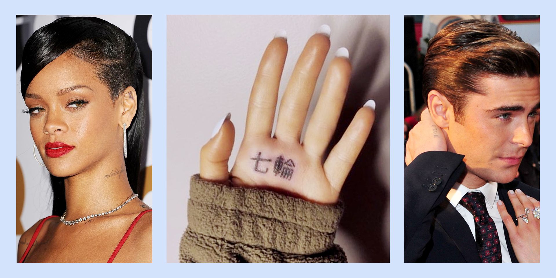 celebrity hand tattoos