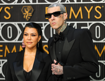 kourtney kardashian and travis barker at the emmys