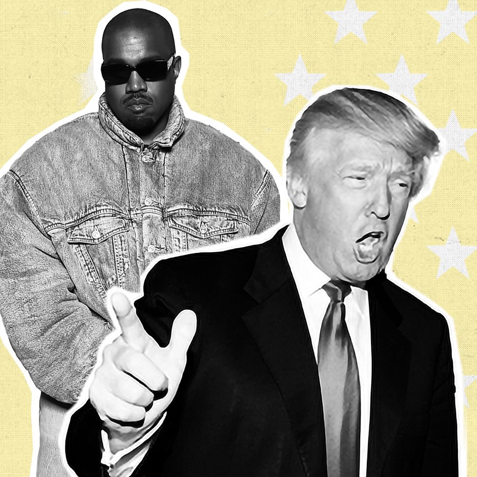 kanye and trump a collage