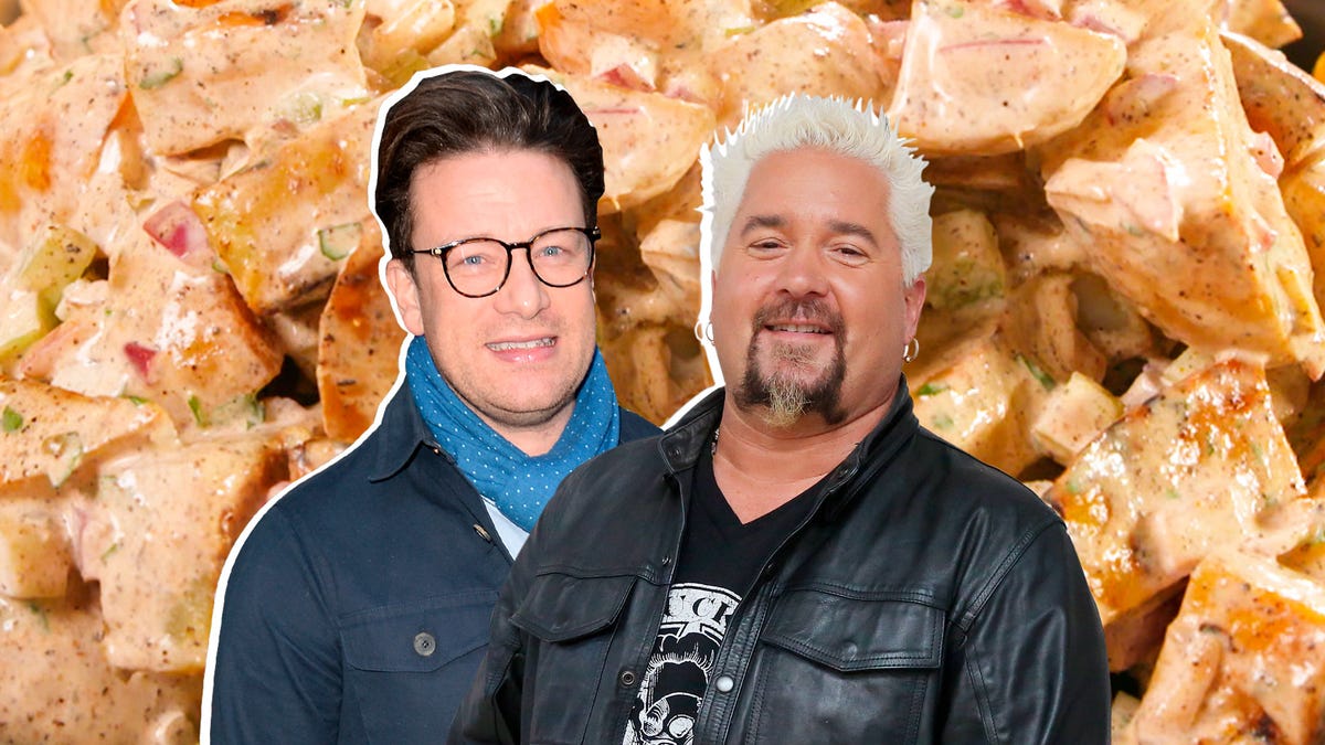 preview for Guy Fieri Vs. Jamie Oliver: Whose Potato Salad Is Better?