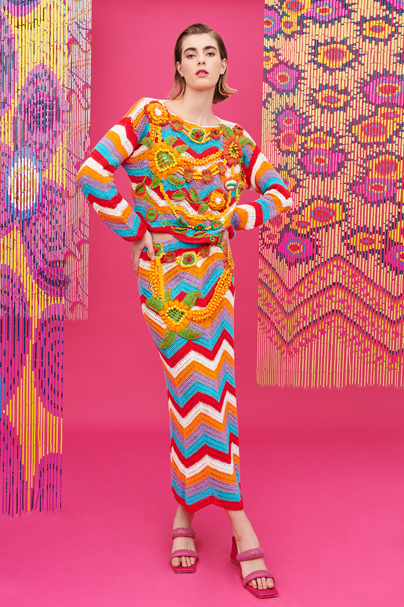 zandra rhodes x celia b collaboration