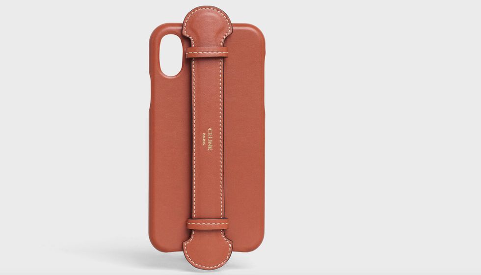 Tan, Brown, Leather, Fashion accessory, Material property, Font, Belt, Wallet, Strap, Electronic device, 