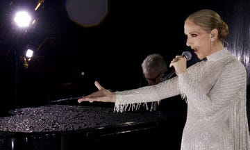 celine dion paris, france july 26 editor's note this handout screengrab was provided by a third party organization and may not adhere to getty images' editorial policy this handout released by the olympic broadcasting services, shows a view of singer celine dion performing on the eiffel tower during the opening ceremony of the paris 2024 olympic games paris 2024 on july 26, 2024 in paris, france screengrab by ioc via getty images