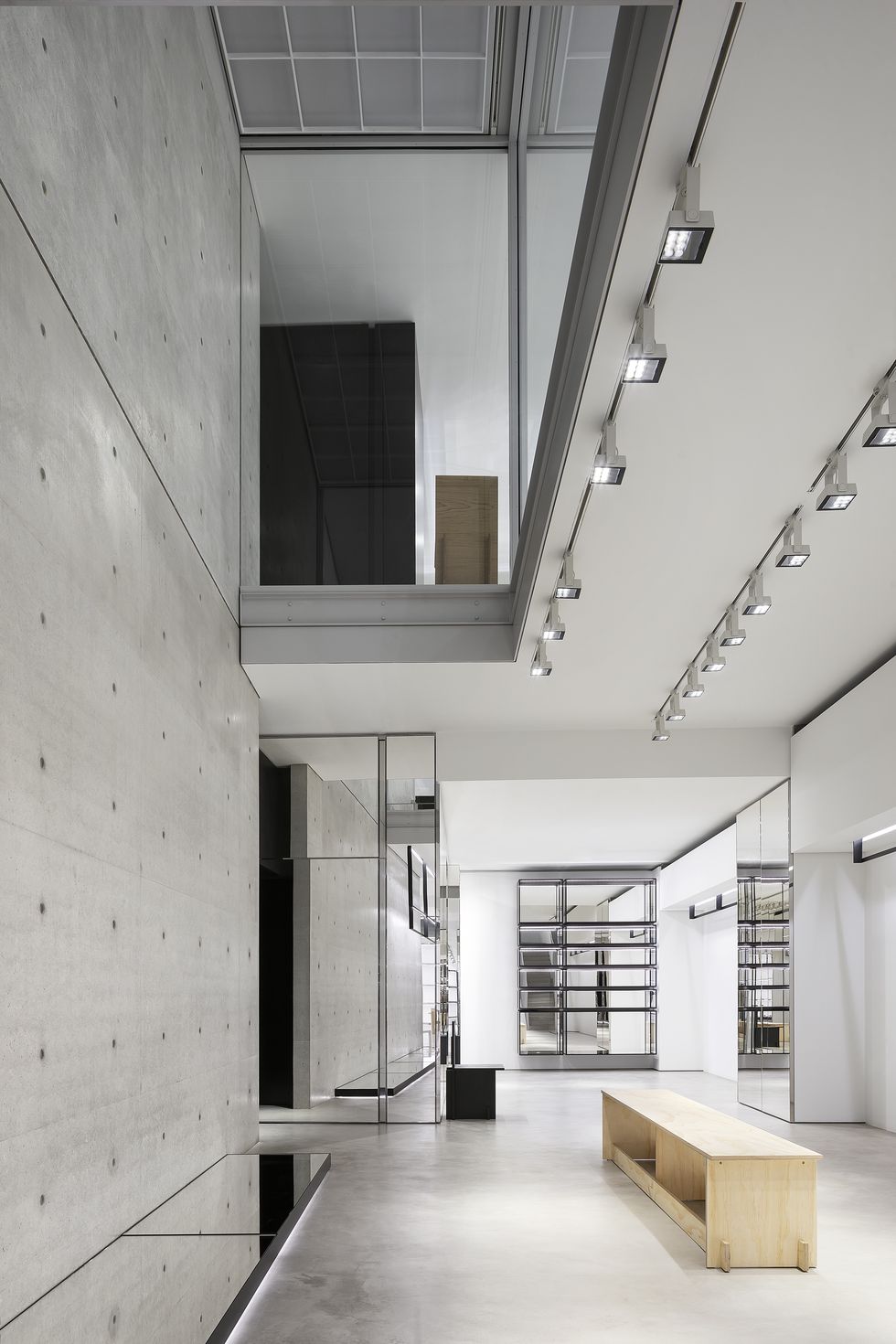 Architecture, Interior design, Property, Floor, Wall, Ceiling, Room, Stairs, Fixture, Concrete, 
