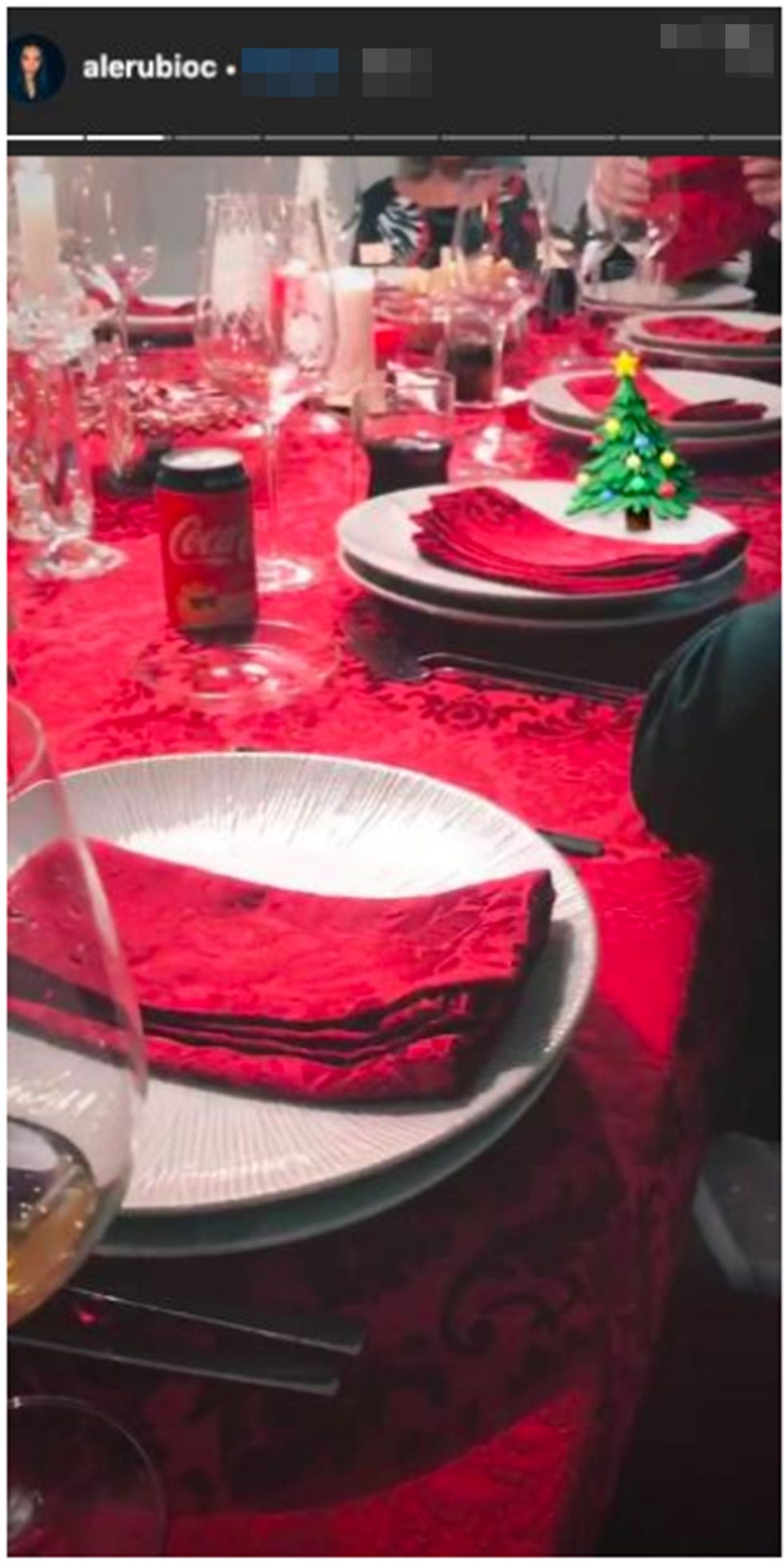Alejandra Rubio enseña la cena de Nochebuena de la familia Campos