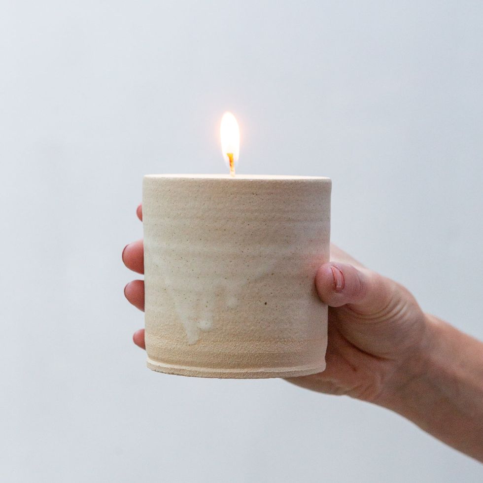 ceramic candle pot