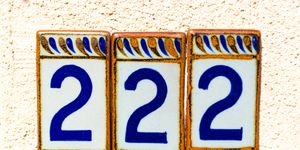 ceramic number 222 street address tile