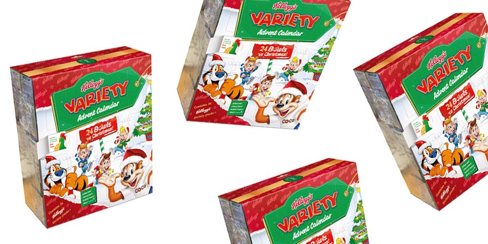 Buy the Kellogg's cereal advent calendar