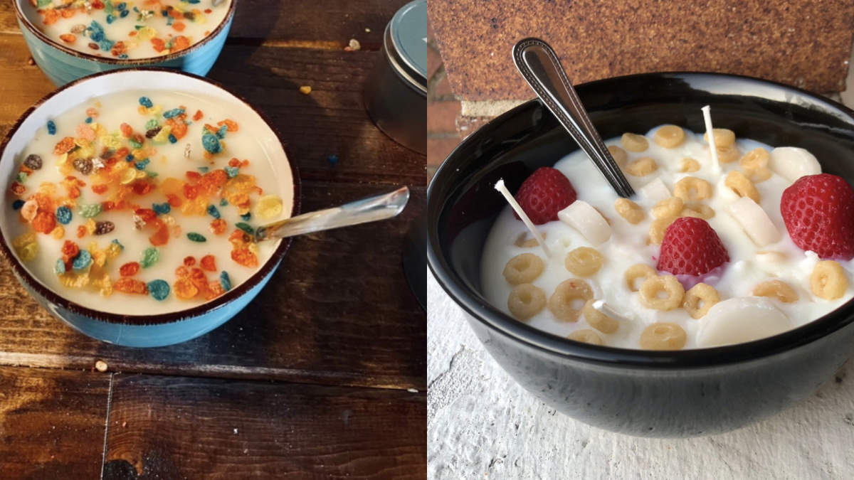 Sellers Make Realistic Cereal Bowl Candles