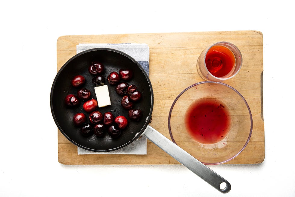 receta de cerezas con crema paso 2