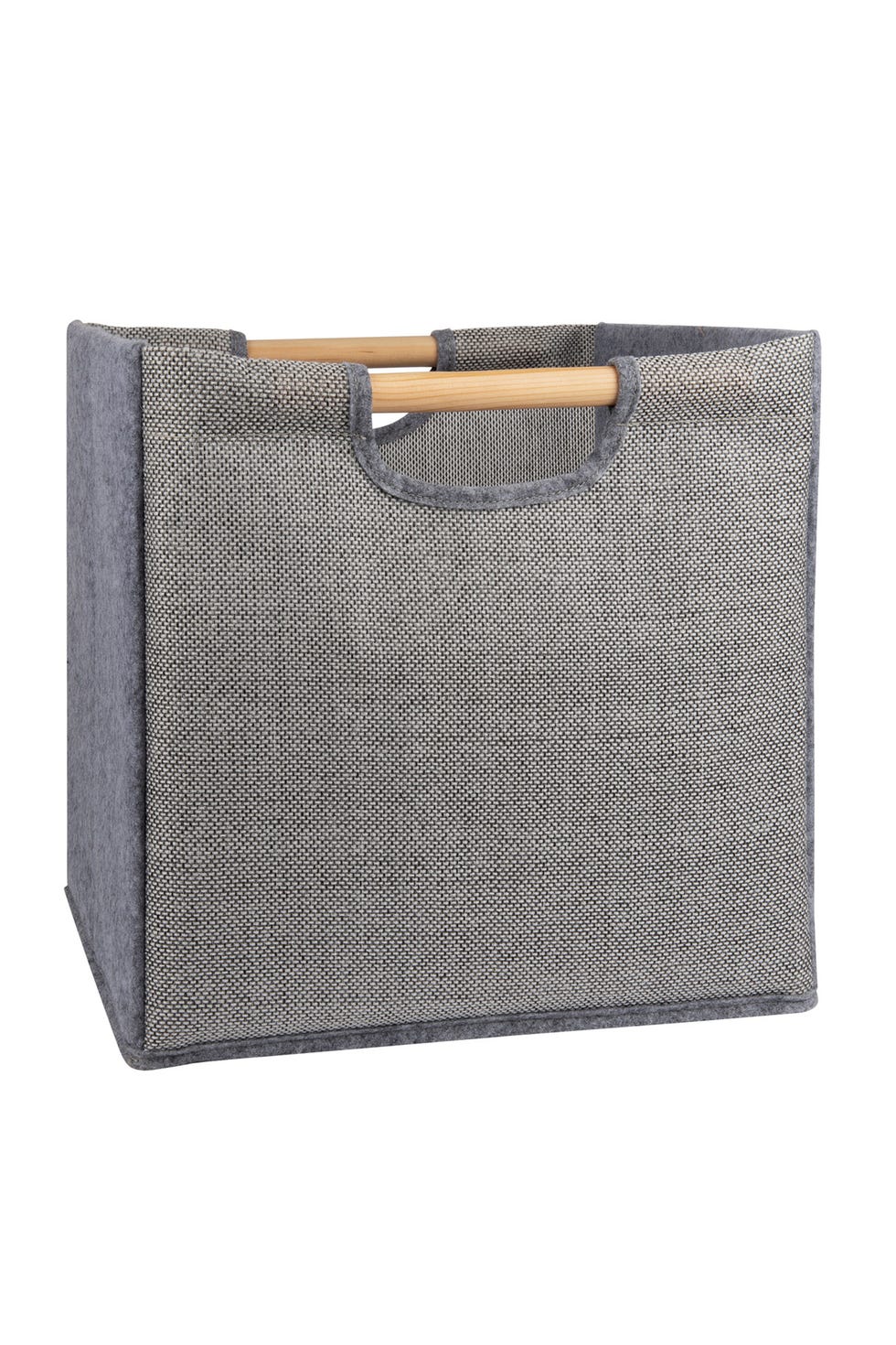 cesta de tela gris