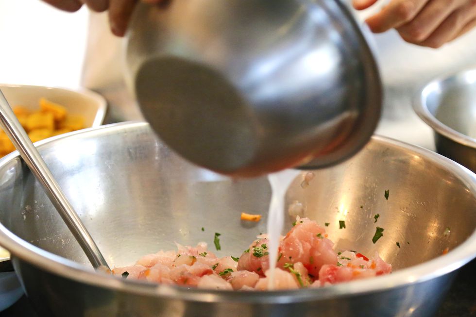 ceviche being prepared in lima