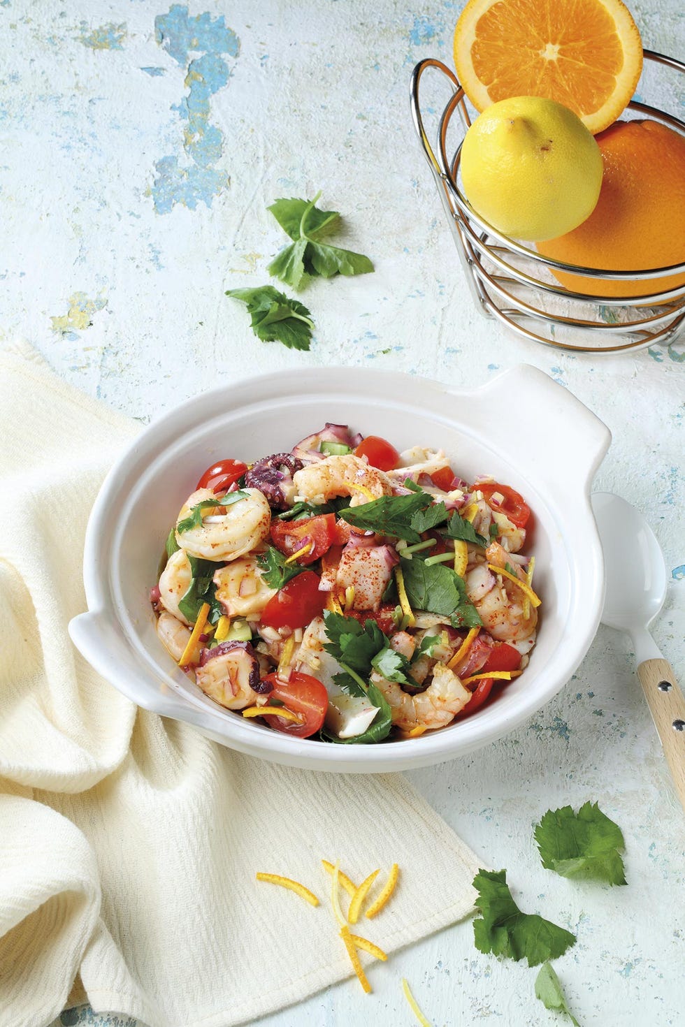 ceviche de pulpo y gambas
