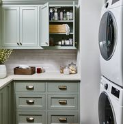 Laundry room, Room, Furniture, Cabinetry, Countertop, Major appliance, Kitchen, Laundry, Property, Shelf, 
