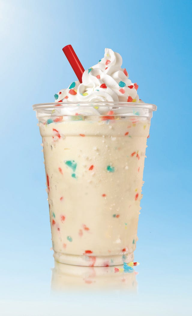 Food, Milkshake, Floats, Sprinkles, Drink, Frozen dessert, Cream, Non-alcoholic beverage, Smoothie, Dessert, 