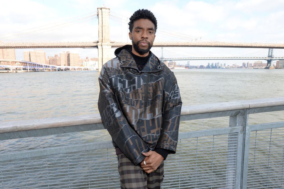 chadwick boseman and the cast of "21 bridges" in nyc