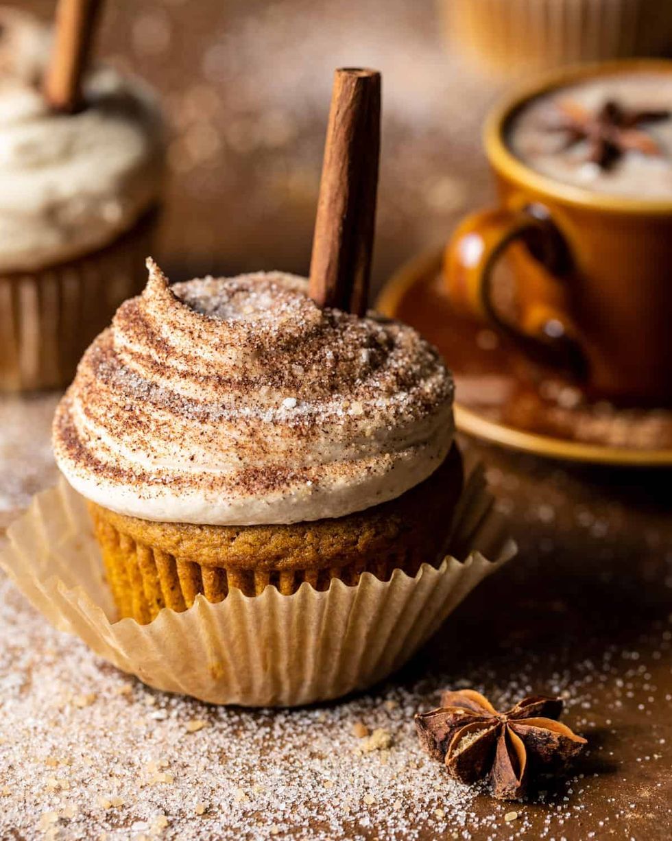 chai pumpkin latte cupcakes