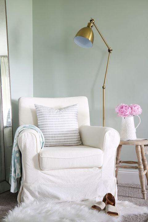 White, Room, Furniture, Floor, Pink, Interior design, Lighting, Yellow, Lamp, Living room, 