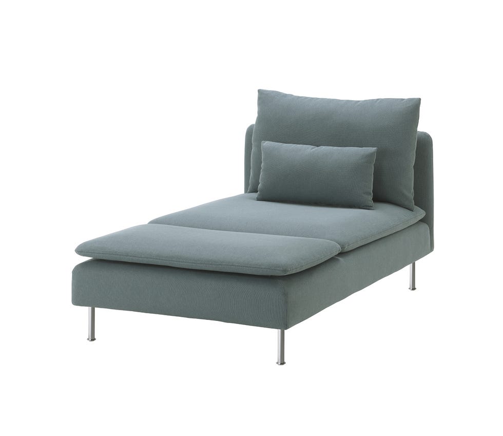 chaise longue con cojines modelo söderhams, de ikea