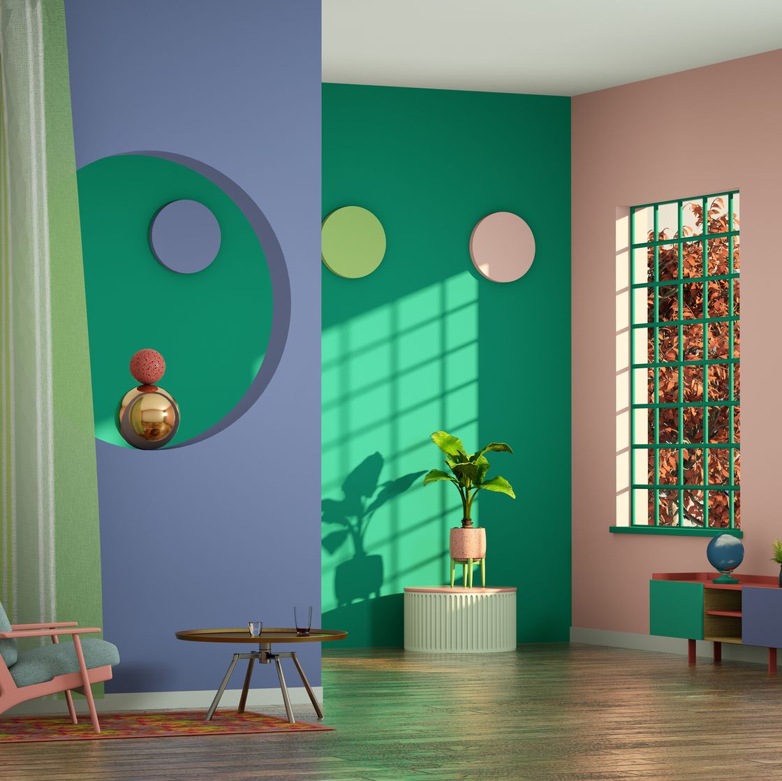 chalet in mid century style