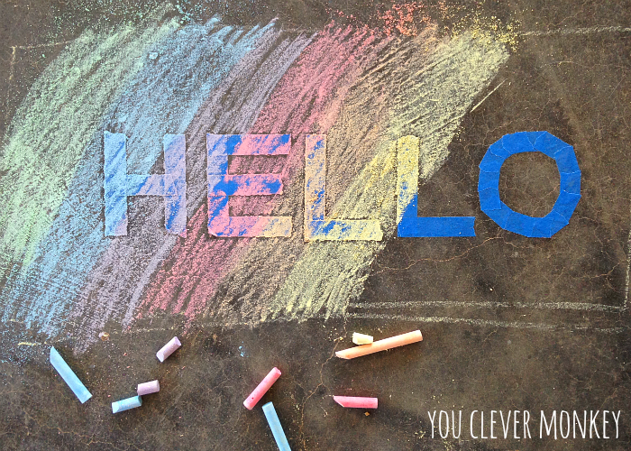 chalk art chalk resist art