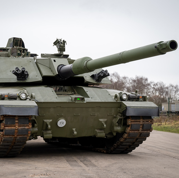 a military tank on a road