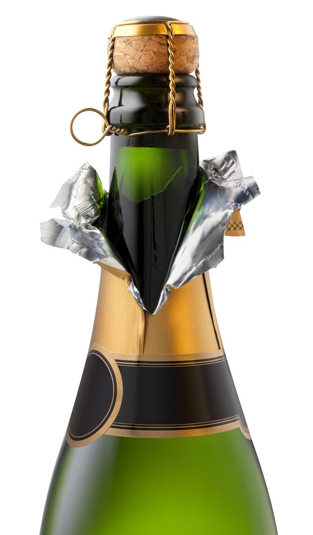 champagne bottle ready for celebration