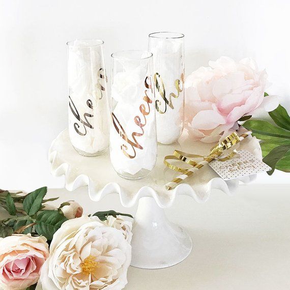diy decorations for new years champagne flutes