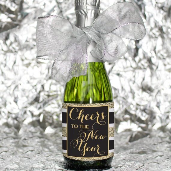 diy decorations for new year's eve custom champagne label