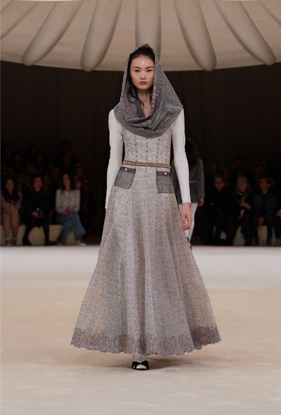 lace dress chanel couture spring summer 2024 runeay